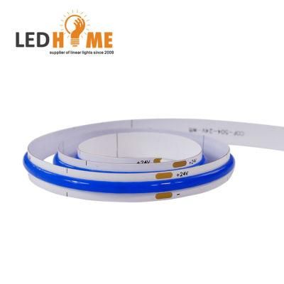 High Lumens DC24V 512chips CRI90 IP67 Blue Color COB Flexible LED Strip Light