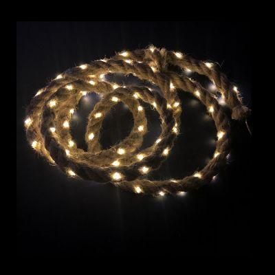 Battery Operated Indoor Use 4.5V 25 Lights Fairy LED String Lights Hemp Rope Copper String Lights