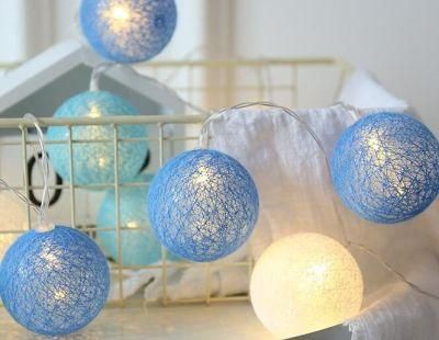 LED Rattan Ball and Cotton Ball Lamp String Light