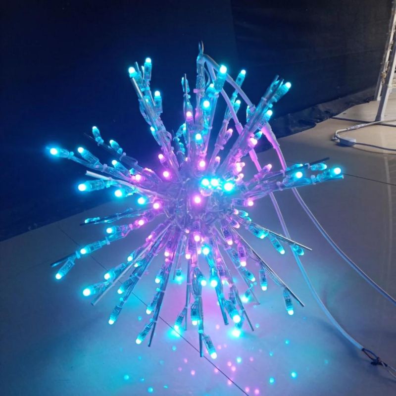 Shopping Mall Decoration Festival Home Decoration Foldable RGB LED Ball Motif Light