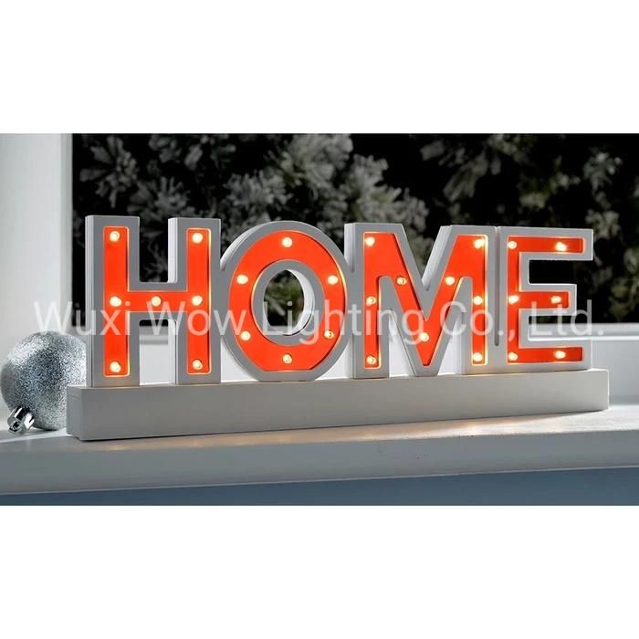 Sign with Base Christmas Decoration Wood 38 Cm - Red - Home