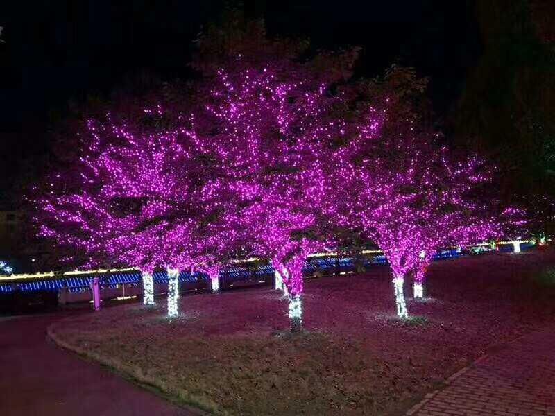 Outdoor Street Tree Light Decoration Smart Christmas Wrapped Tree Lighted Branches Lighted Trees