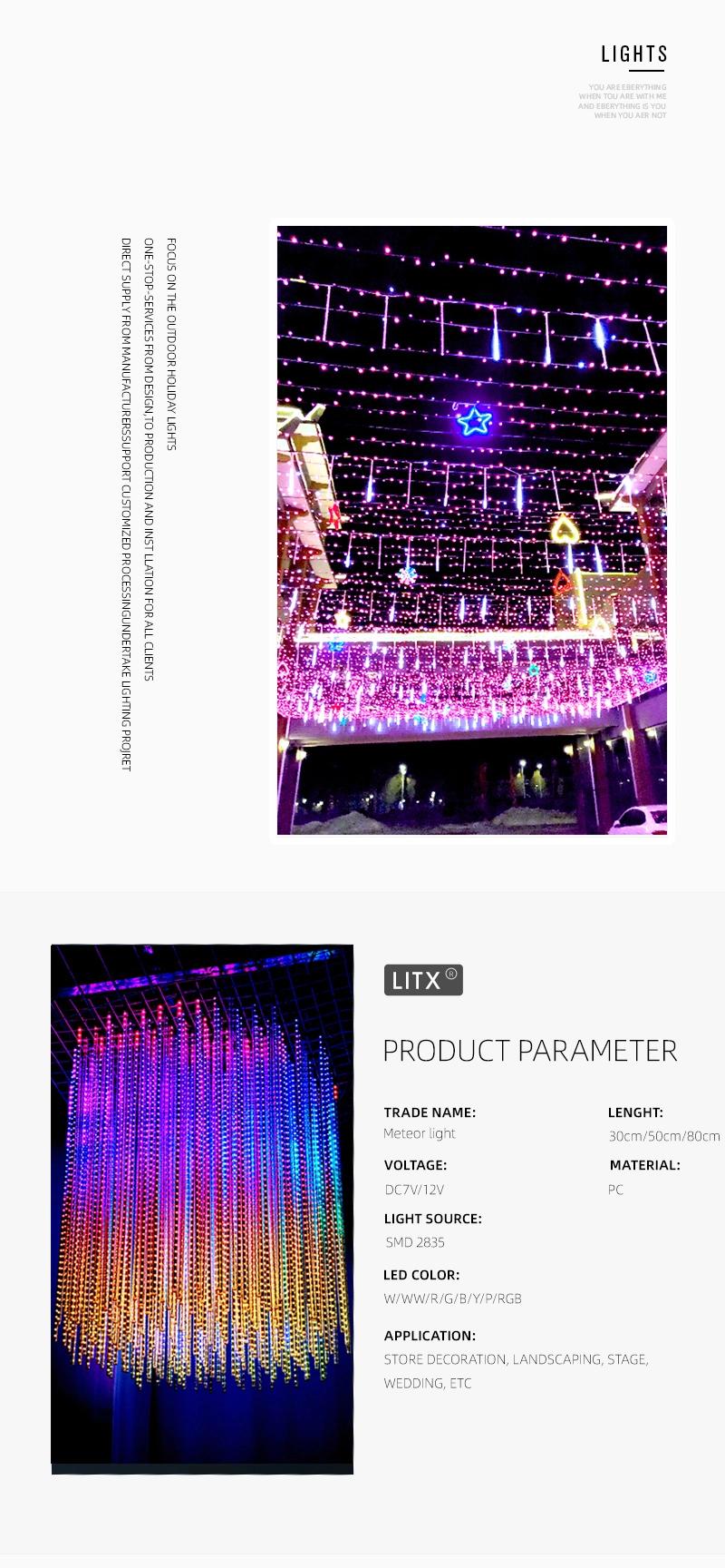 Wholesale DC24V 50cm 80cm Night Club DMX LED Meteor Light