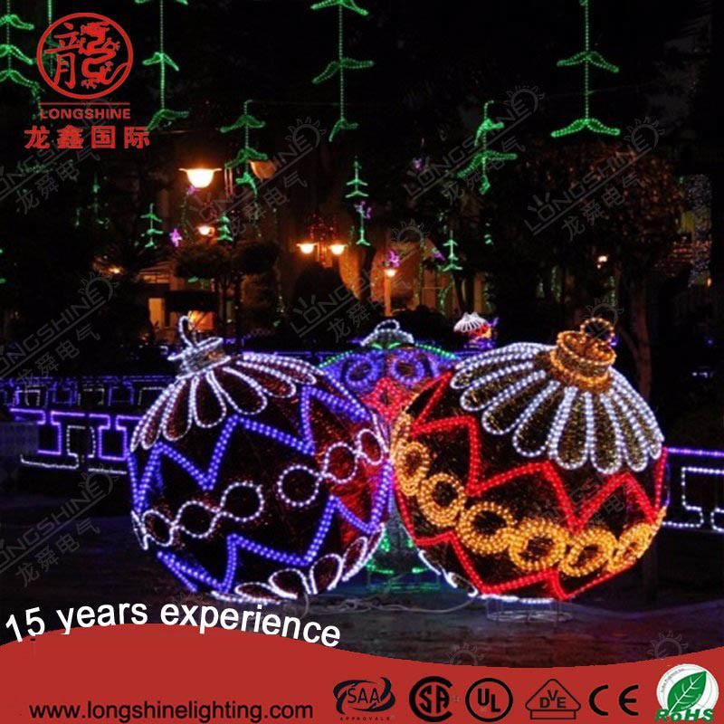 Ce/RoHS LED 3D Motify Waterproof Rubber Outdoor Christmas Ball Light