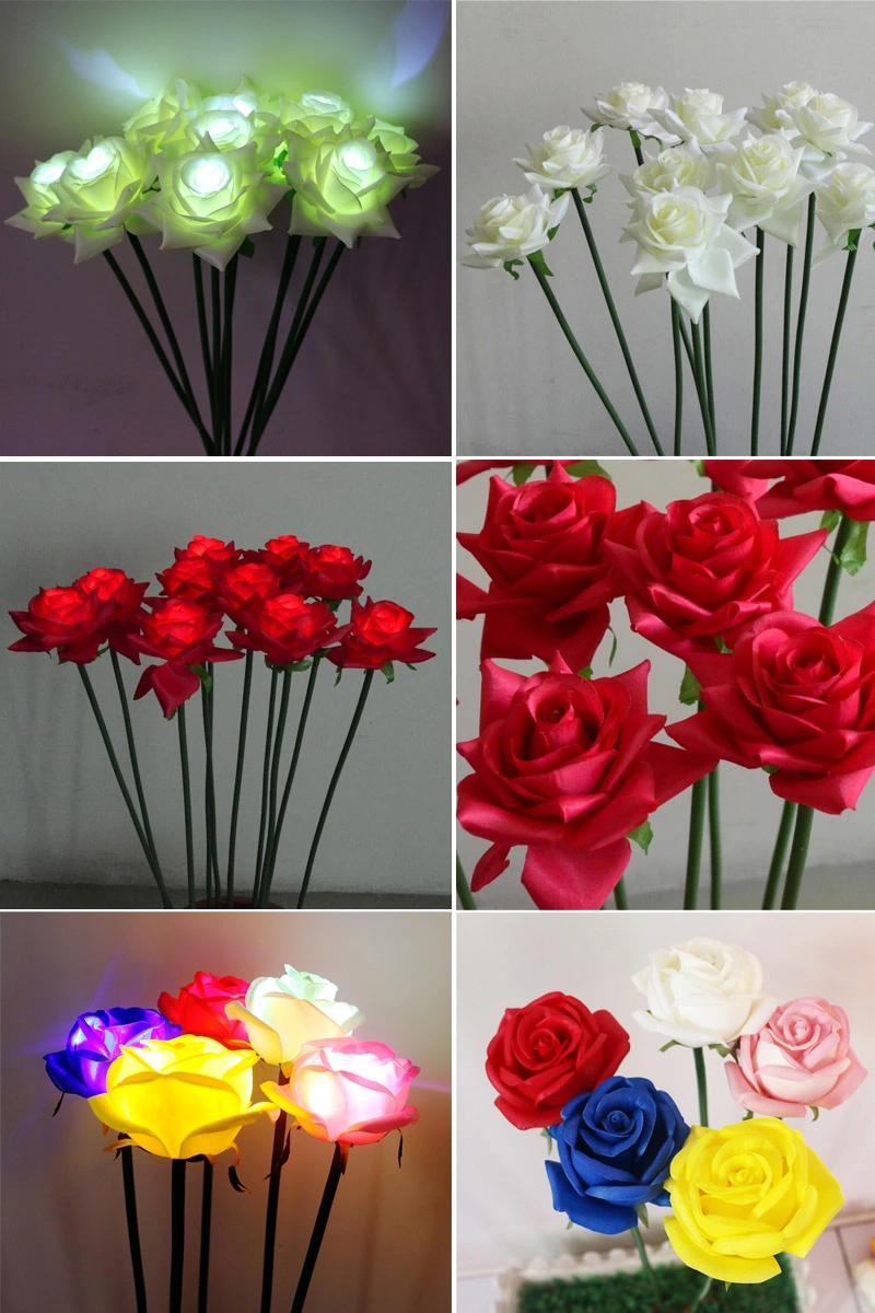 Simulation LED White Rose Flower Lights