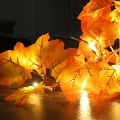 Christmas Decorations Party Thanksgiving Gift Waterproof Maple Leaf String Lights