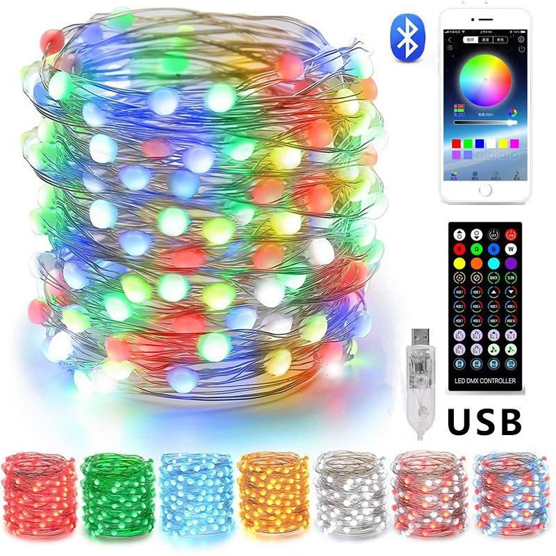 Remote and Timer USB Plug 12 Multicolorcolor Changing Fairy Lights