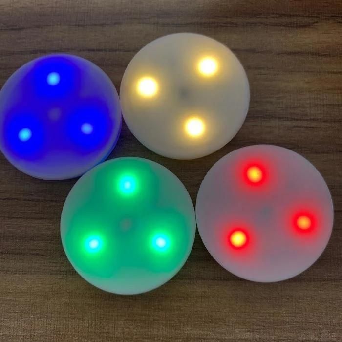 Custom Mini LED Round Shape Light with Plastic Shell for Helmet Decoration