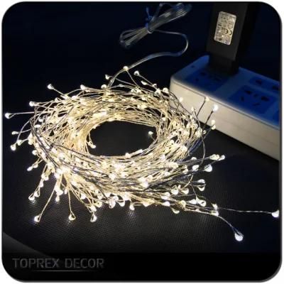 Copper Wire LED Golden Star Metal Light Outdoor Vine Fairy Lights