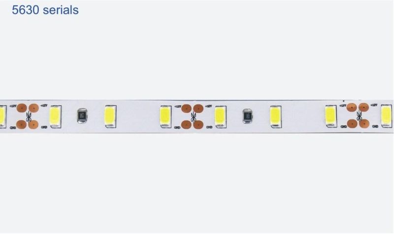 14.4W DC24V 10mm Width 100mm Cut 60LEDs/M LED Tape SMD5630 LED Flexible Strip