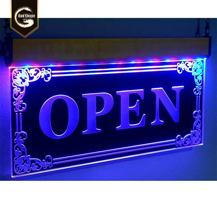Acrylic LED Neon Open Sign Letters in Stars Shape