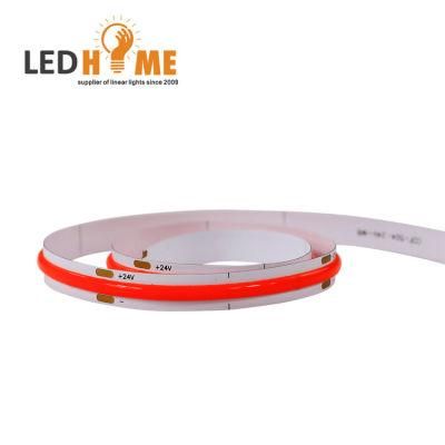 Customized DC12V 10W Ra90 2700K 8mm Red COB Flexible LED Strip