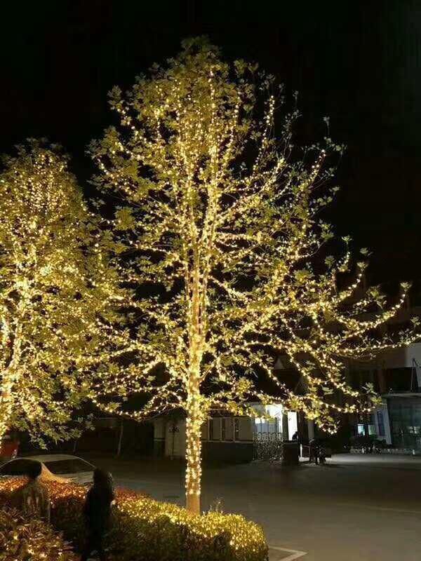 Outdoor Street Tree Light Decoration Smart Christmas Wrapped Tree Lighted Branches Lighted Trees