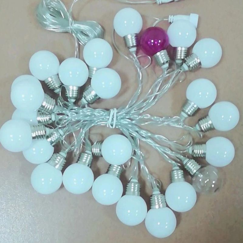 Indoor/Outdoor LED Ball String Light with Hot Melt Adhesive IP65 Waterproof