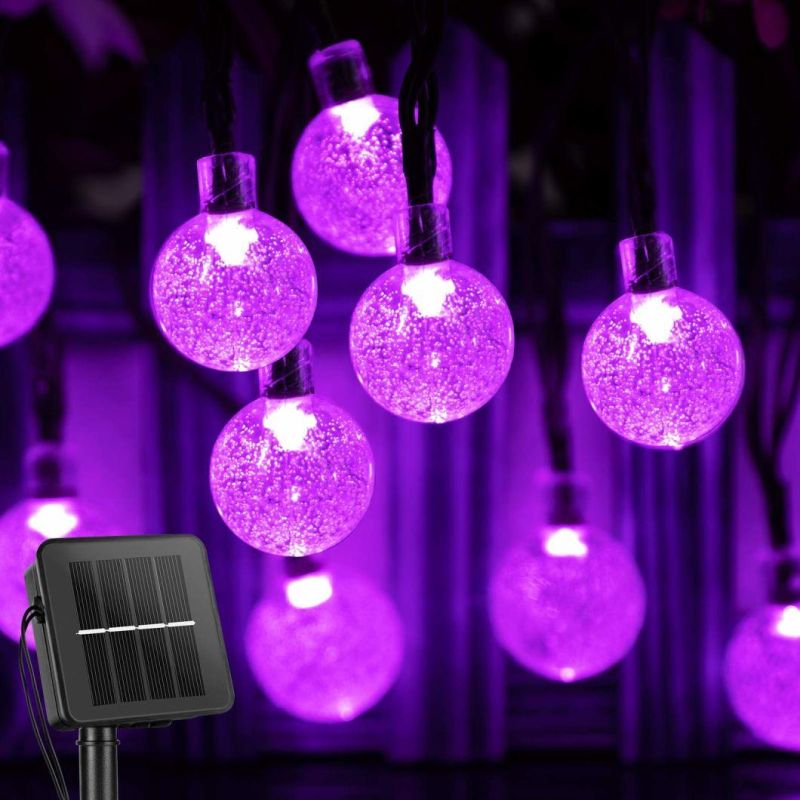 Solar String Lights Outdoor 60 LED 35.6 Feet Crystal Globe Lights with 8 Lighting Modes