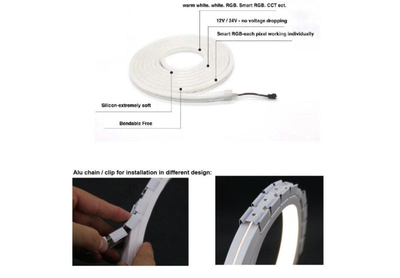 SMD5050 24V 60LED 14.8W IP67 Outdoor Waterproof Neon Flex LED Decorating Strip