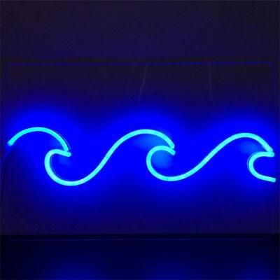 Wall Mounted Custom Wave LED Neon Sign Logo LED Neon Sign Light Board