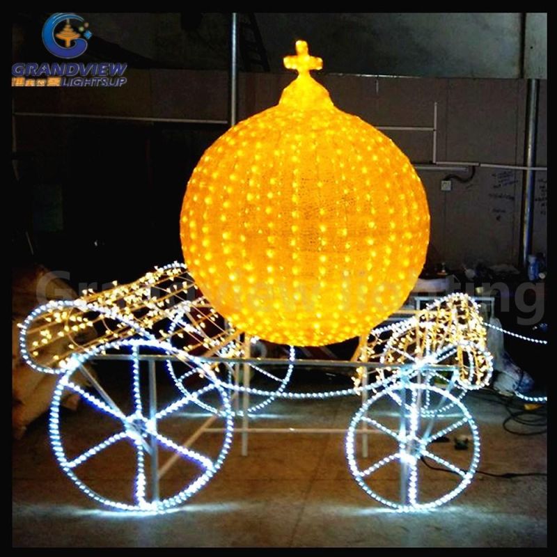 Outdoor LED Reindeer Carriage Christmas Light