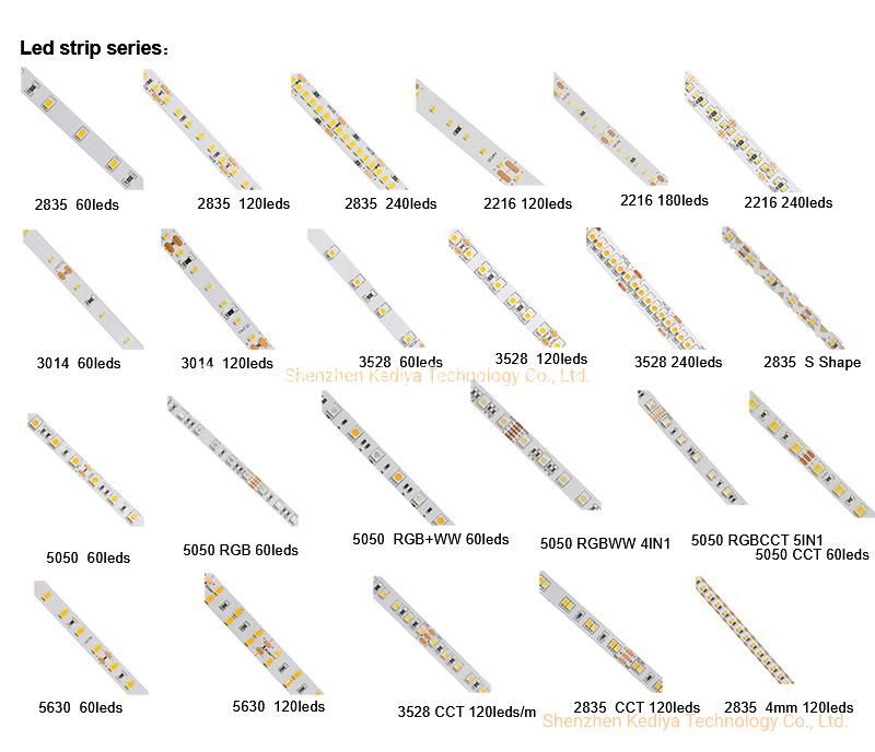 SMD5050 14.4W/M 60LED 84LED 96LED 120LED RGBW 2700K Rgbnw 4000K RGBW 6000K 4 in 1 LED Strip Light IP20&IP65 with Silicone