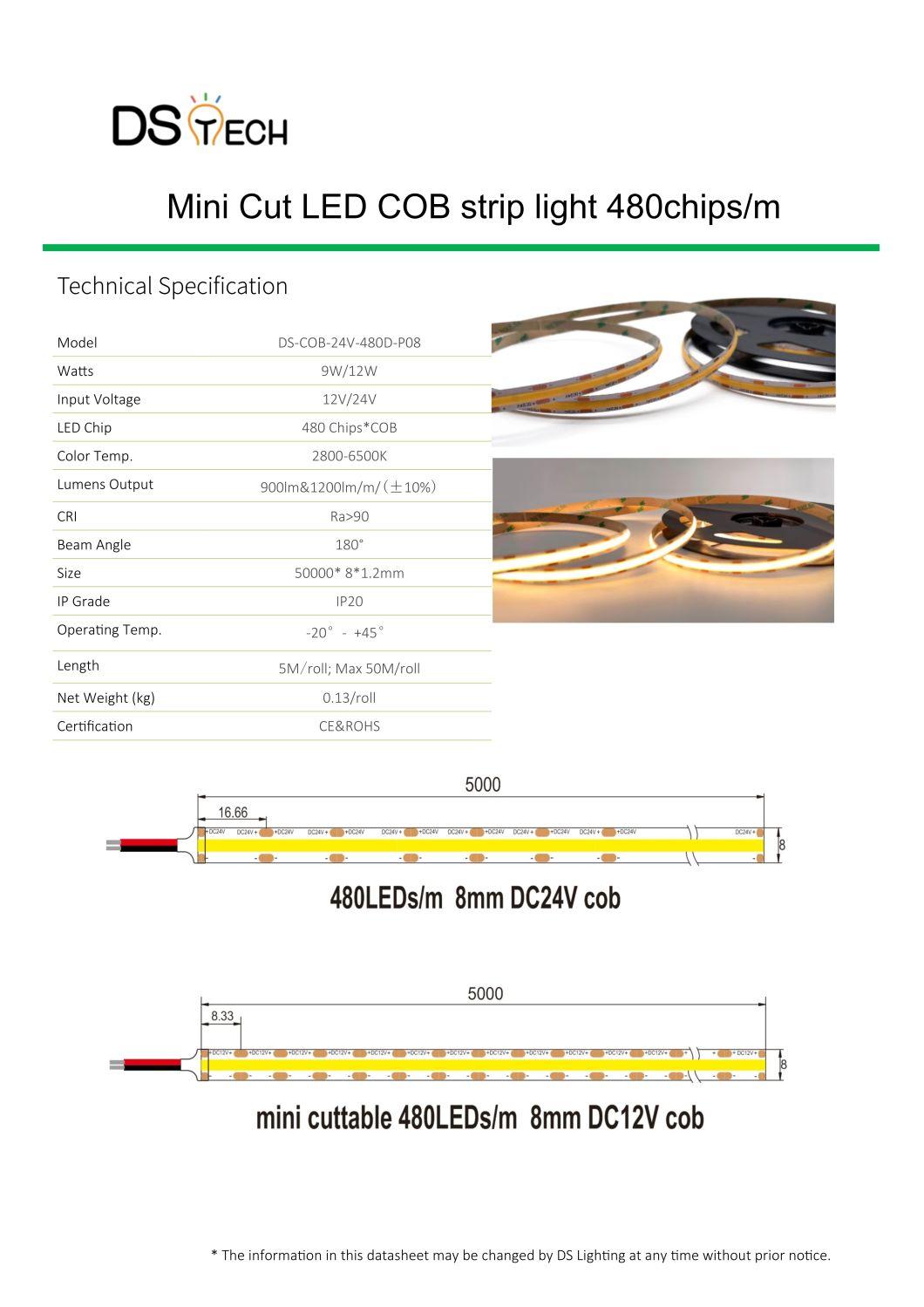 DC24V Cut Size 16.33mm DOT Free LED Strip Light 2.19USD/M