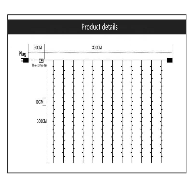 Outdoor Connectable LED Window Curtain String Light