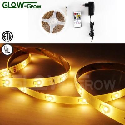 White IP44 12V/24V 10m 10*2.2mm Pfc Bord 30+30LEDs/M 3.6W/M LED CCT Strip Light for Under Cabinet Decoration