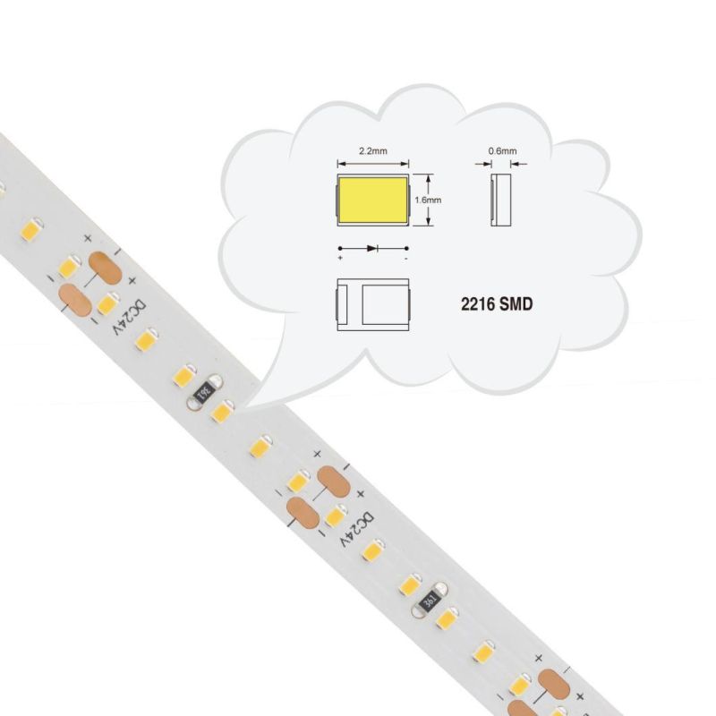 5years Warranty LED Strip Light SMD2216 180LEDs/M