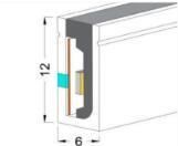 High Bright SMD LED 2835 Silicone Tube Flex Neon Strip 6*12