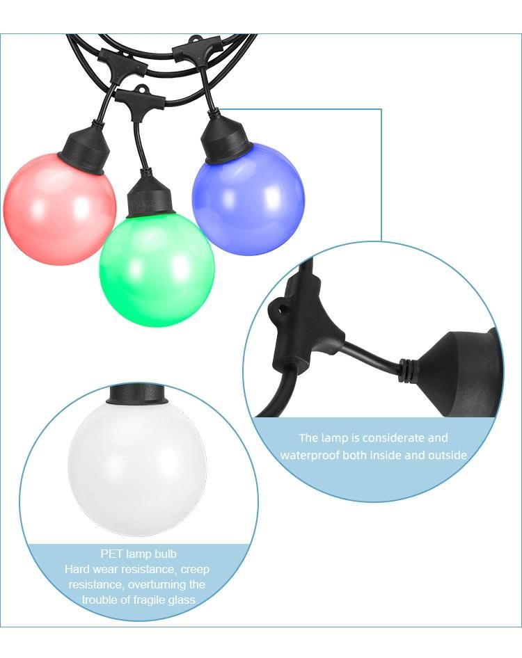 G125 Globe String Light Multicolor Color Changing For Holiday Lamp