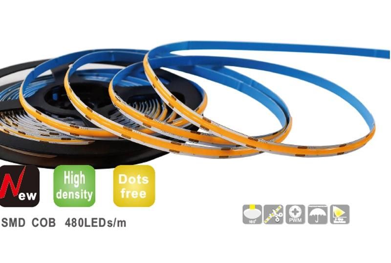 180degree Beam Angle COB LED Flexible Strip 480LEDs/M with No Light Spots