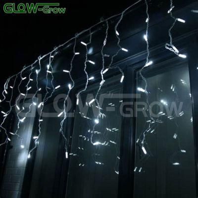 3.0m*0.6m Waterproof 230V/120V White LED Fairy String Icicle Light Christmas for Festival Holiday Home Garden Event Decoration