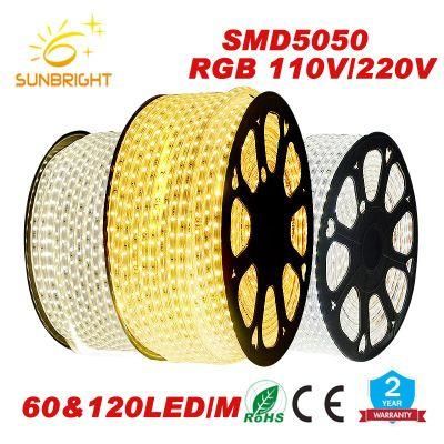 Waterproof Optional SMD 5050 2835 RGB Flexible LED Strip for Indoor Outdoor