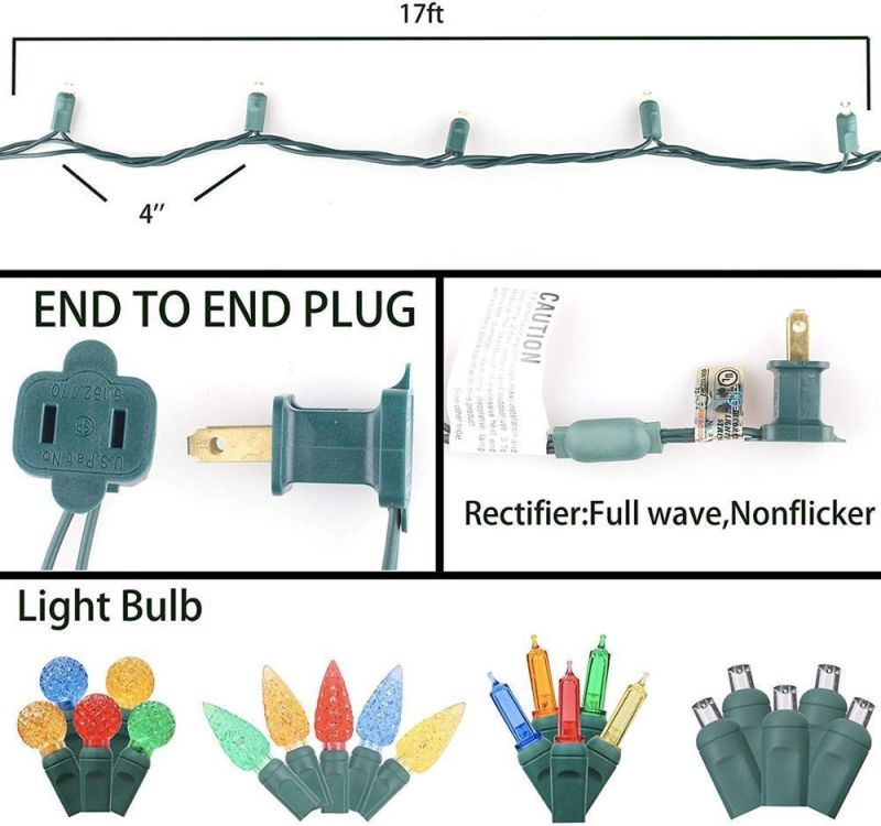 UL 50 Lights 5mm Mini LED Christmas Light