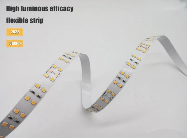 Customized High Lumen Warm White SMD 2835 Non-Waterproof 144 LEDs Per Meter Flexible LED Strip Lighting for Decoration