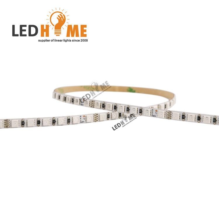 Mini RGB Strip Lighting 5mm Width SMD LED Strip 24V 8W 120 LED Chips/M