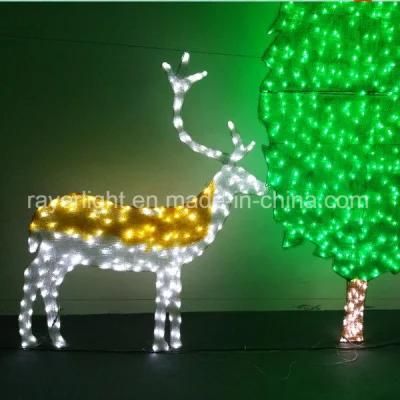 Customized Cheap 2D LED Motif Figure Lights Christmas Reindeer Decoration Light