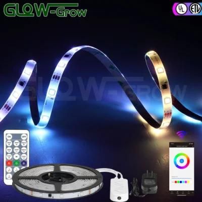 12V Smart Music Sync Timer Color RGB LED Strip Light for TV Backlight House Party Decoration