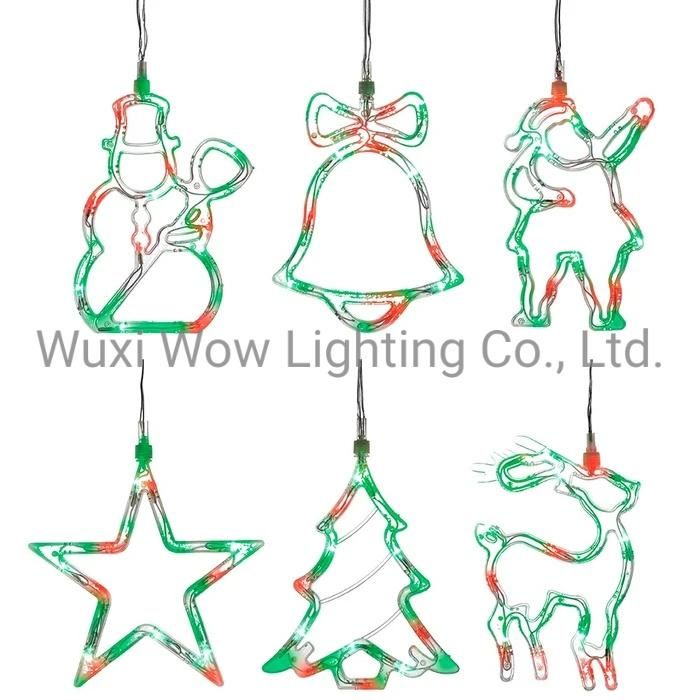 LED Christmas Characters Silhouette Light String Bright Green