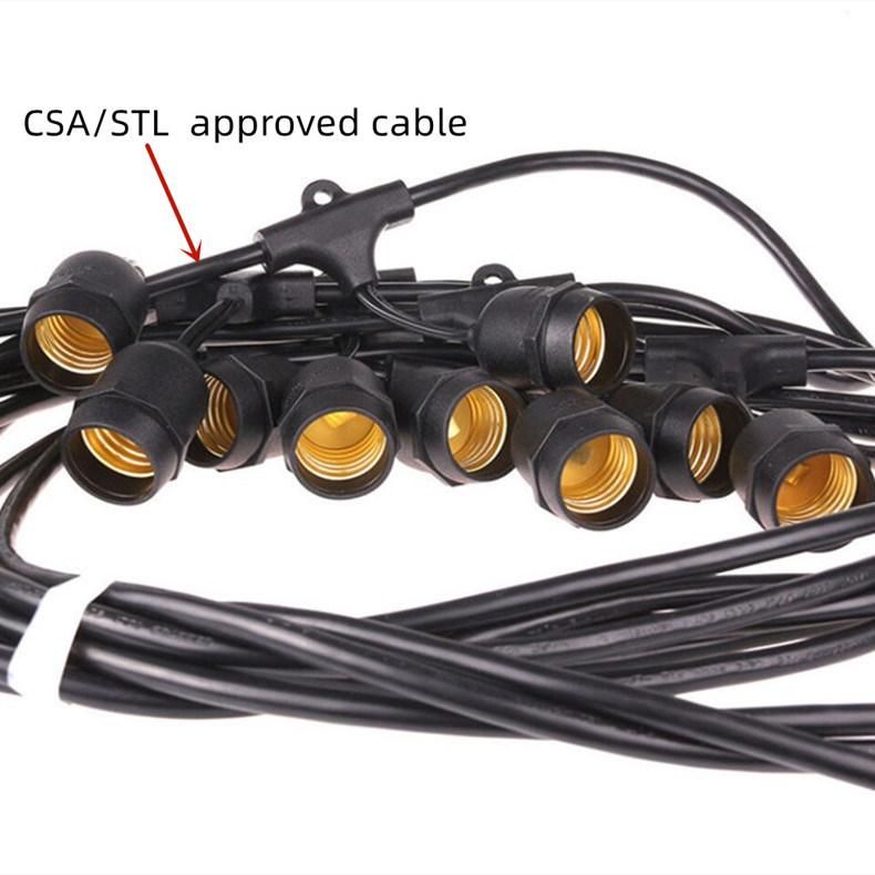 Garden House Building Decoration Outdoor E26 Festoon String Lights for Us Markets