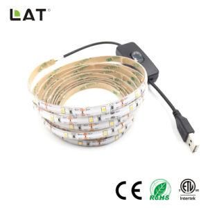 DC5V IP20 IP65 LED 2835 5m 30 60 120LEDs Cw Strip Tape Back Light USB for TV Computer Ce ETL UL