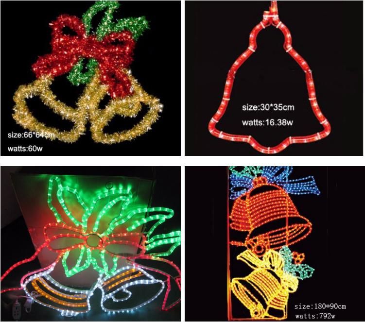 Christmas Decorative 2D Motif Light Jingle Bell for Outdoor Indoor