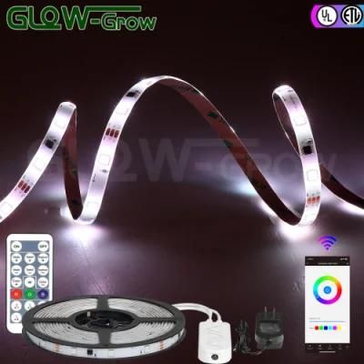 5050 UL RGB LED Strip Light with Voice Control for House Home Project Party Bar Decoration