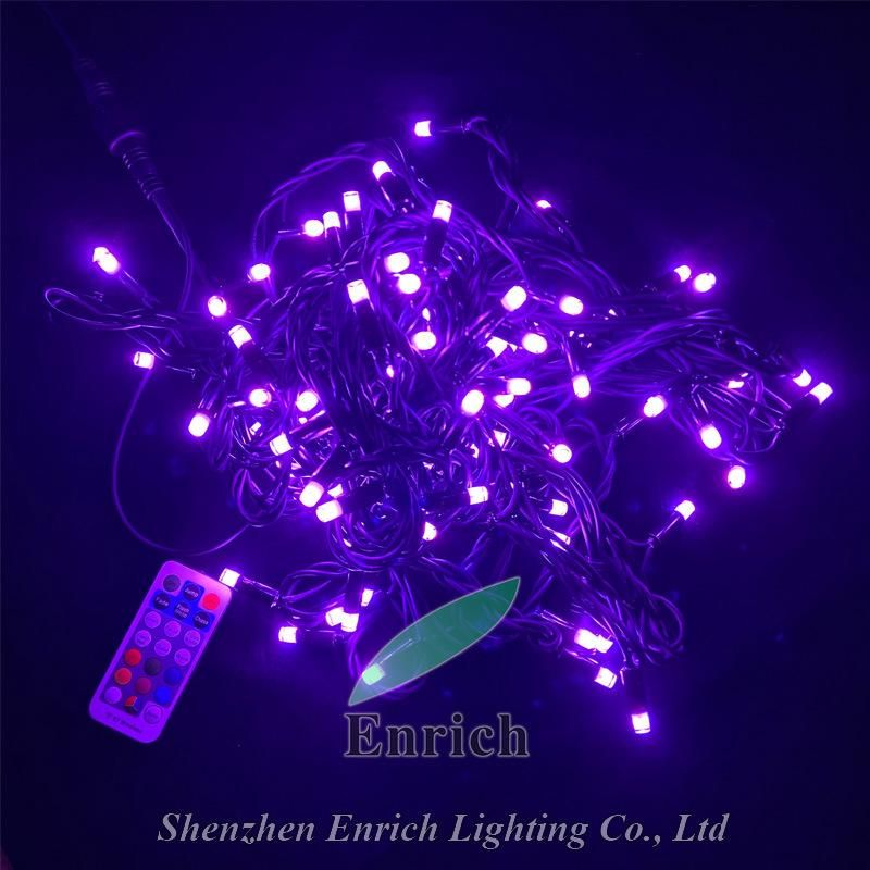 Sync RGB Colorful Linkable LED String Light with Rubber Cable for Outdoor Decoration