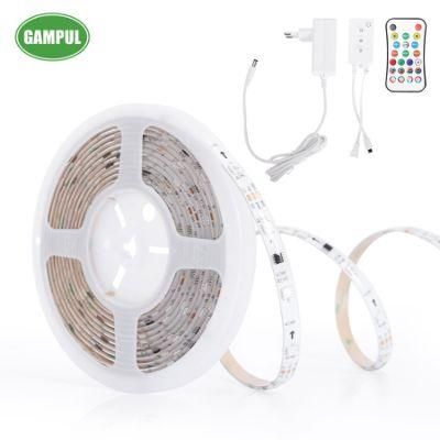 China Factory Made 2-Years Warranty ETL CE Certificated 21W Flexible Smart Music Chasing RGB Tape Lighting