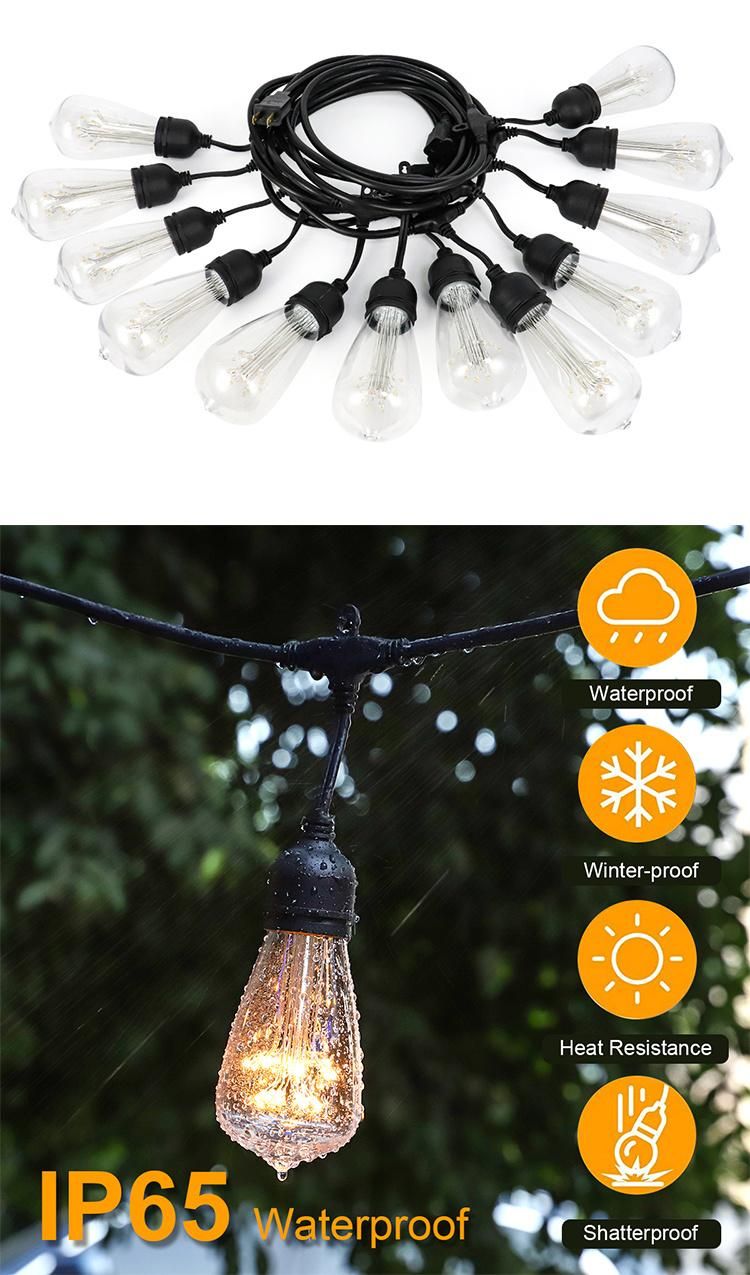 China Supplier Waterproof Indoor Outdoor Decorative Holiday Party String Light