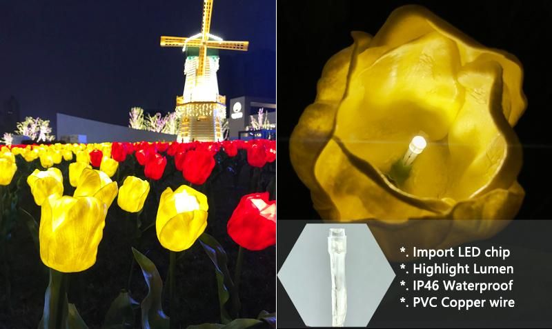 Promotional Outdoor Waterproof High Brightness LED Tulip Flower