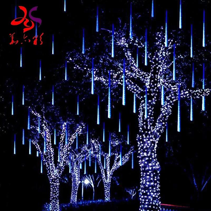 30cm 50cm 80cm 100cm LED Meteor Light 8 Tubes Wedding Party Garden Christmas Decorative Tree Hanging Snowfall Lights Meteor