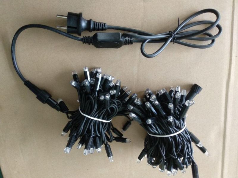 IP65 Christmas Light Garden Decoration Chain Light Rubber Wire LED with Cap and Insert Glue