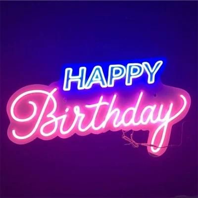 China Customized Color Neon Sign Happy Birthday Neon Sign Letter Light