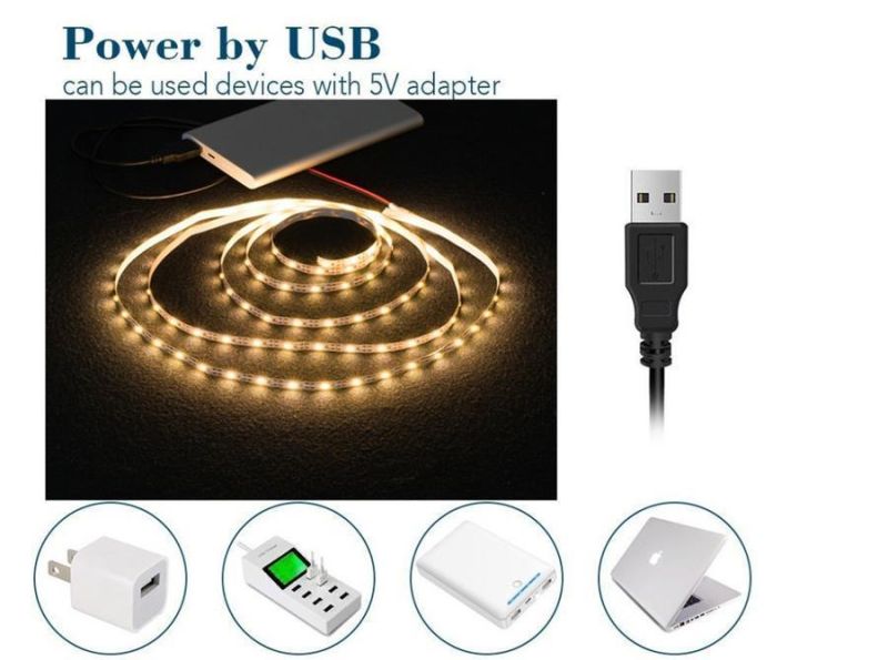 Flexible LED Strip Light USB Input 5V Rbg LED Light Bar 2835 Light Source